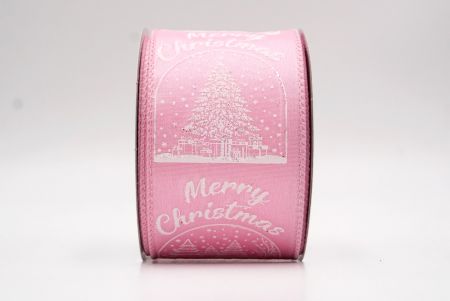 Hellrosa Weihnachts Schneehäuschen & Baum Design Drahtband_KF9487GC-5-5