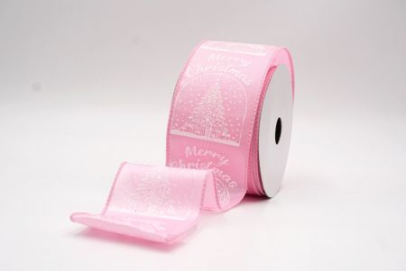 Hellrosa Weihnachts Schneehäuschen & Baum Design Drahtband_KF9487GC-5-5