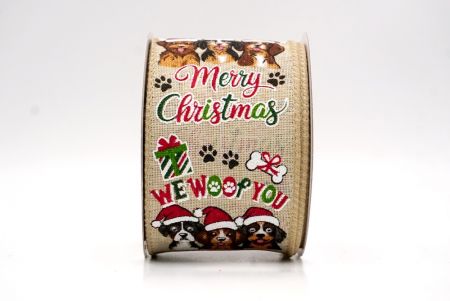 Khaki_Weihnachts Woof Welpe Drahtband_KF9488GC-13-183