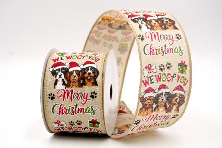 Khaki_Weihnachts Woof Welpe Drahtband_KF9488GC-13-183