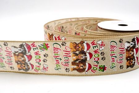 Khaki_Weihnachts Woof Welpe Drahtband_KF9488GC-13-183