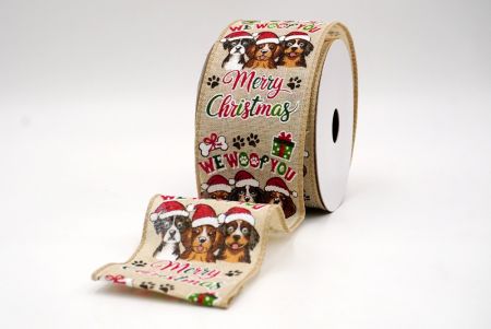Khaki_Weihnachts Woof Welpe Drahtband_KF9488GC-13-183