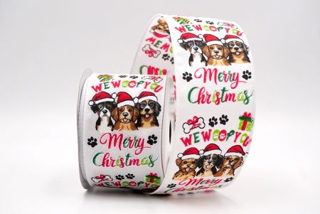 Weiß_Weihnachts Woof Welpe Drahtband_KF9489GC-1-1