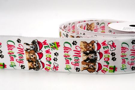 Weiß_Weihnachts Woof Welpe Drahtband_KF9489GC-1-1