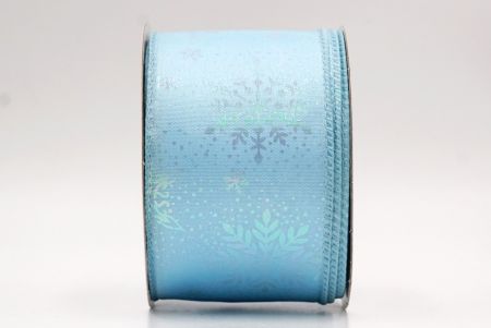Világoskék Karácsonyi Fólia Hópehely Drót Szalag_KF9492GC-12-12