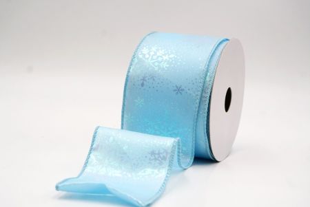 Világoskék Karácsonyi Fólia Hópehely Drót Szalag_KF9492GC-12-12