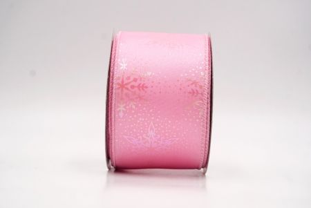 Világos Rózsaszín Karácsonyi Fólia Hópehely Drót Szalag_KF9492GC-5-5