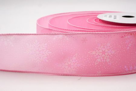Világos Rózsaszín Karácsonyi Fólia Hópehely Drót Szalag_KF9492GC-5-5