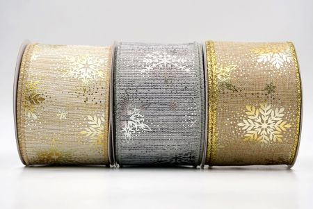 Weihnachts-Schneeflocken-Folienprint-Drahtband_KF9495.KF9496.KF9497.KF9498.KF9499.KF9500