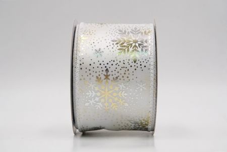 Weiße_Weihnachts-Schneeflocken Folienprint Drahtband_KF9497GC-1-1