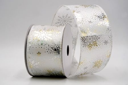 Weiße_Weihnachts-Schneeflocken Folienprint Drahtband_KF9497GC-1-1
