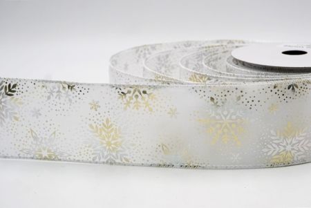 Weiße_Weihnachts-Schneeflocken Folienprint Drahtband_KF9497GC-1-1