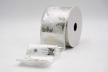 Weiße_Weihnachts-Schneeflocken Folienprint Drahtband_KF9497GC-1-1