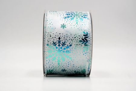 Weiße_Weihnachts-Schneeflocken Folienprint Drahtband_KF9498GC-1-1