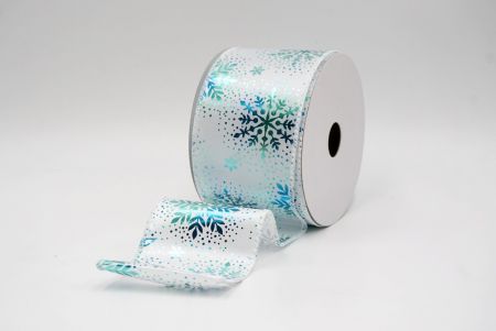 Weiße_Weihnachts-Schneeflocken Folienprint Drahtband_KF9498GC-1-1