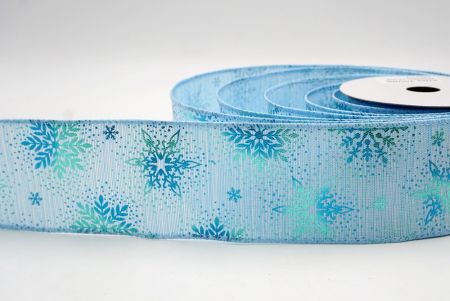 Puderblau_Weihnachts-Schneeflocken Folienprint Drahtband_KF9499GC-12-216