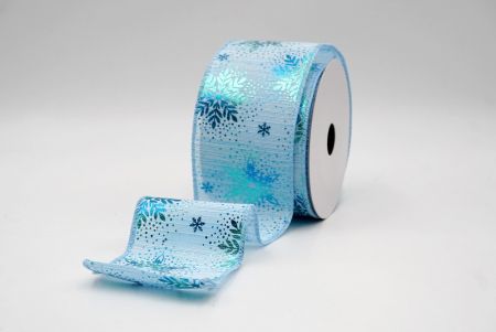 Puderblau_Weihnachts-Schneeflocken Folienprint Drahtband_KF9499GC-12-216