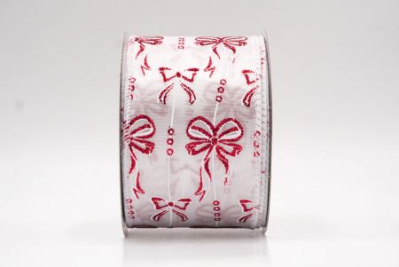 Weißes Weihnachtsfolie Schneeflocken Drahtband_KF9504GC-1-1