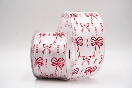 Weißes Weihnachtsfolie Schneeflocken Drahtband_KF9504GC-1-1