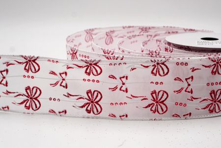 Weißes Weihnachtsfolie Schneeflocken Drahtband_KF9504GC-1-1