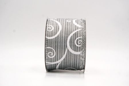 Graues klassisches Wirbelmuster-Band mit Draht_KF9505G-50