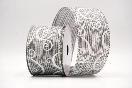 Graues klassisches Wirbelmuster-Band mit Draht_KF9505G-50