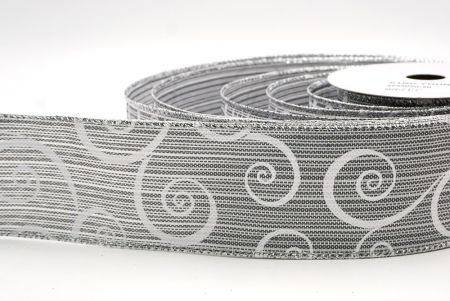Graues klassisches Wirbelmuster-Band mit Draht_KF9505G-50
