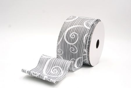 Graues klassisches Wirbelmuster-Band mit Draht_KF9505G-50