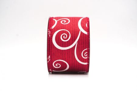 Rotes klassisches Wirbelmuster-Band mit Draht_KF9505GC-7-169
