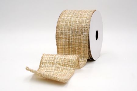 Khaki_Festive Solid Colors Wired Ribbon_KF9509GC-13-183