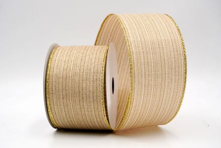 Natural_Festive Solid Colors Wired Ribbon_KF9510G-14