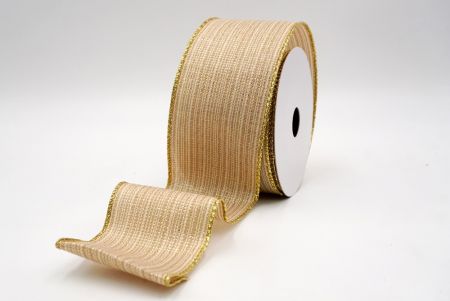 Natural_Festive Solid Colors Wired Ribbon_KF9510G-14