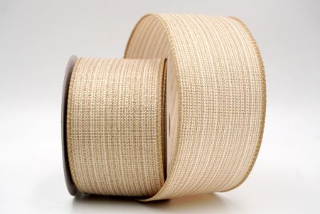 Khaki_Festive Solid Colors Wired Ribbon_KF9510GC-13-183