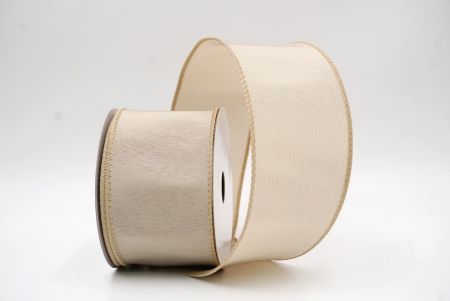 Hellbraunes Weihnachts-Drahtband in einfarbig_KF9511GC-13-183