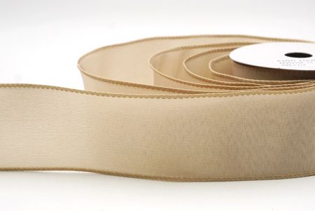 Hellbraunes Weihnachts-Drahtband in einfarbig_KF9511GC-13-183