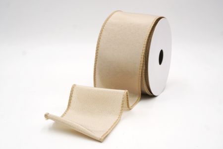 Hellbraunes Weihnachts-Drahtband in einfarbig_KF9511GC-13-183