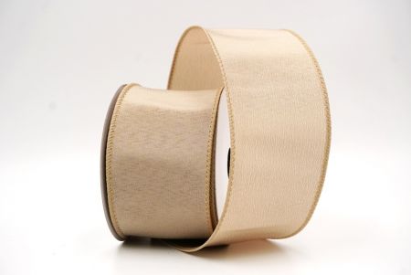 Beiges Weihnachts-Drahtband in einfarbig_KF9511GC-14-183