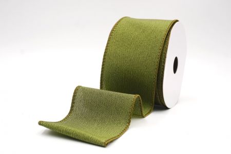 Matcha-grünes Weihnachts-Drahtband in einfarbig_KF9511GC-15-185