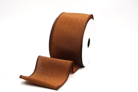 Braunes Weihnachtsband aus einfarbigem Draht_KF9511GC-58-58