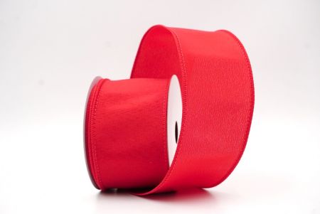 Rotes Weihnachts-Drahtband in einfarbig_KF9511GC-7-7