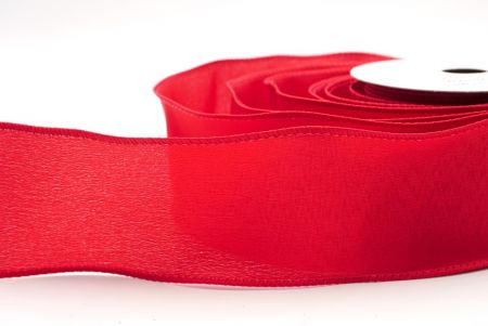 Rotes Weihnachts-Drahtband in einfarbig_KF9511GC-7-7