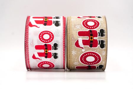 Christmas HO HO HO Wired Ribbon - Christmas HO HO HO Wired Ribbon