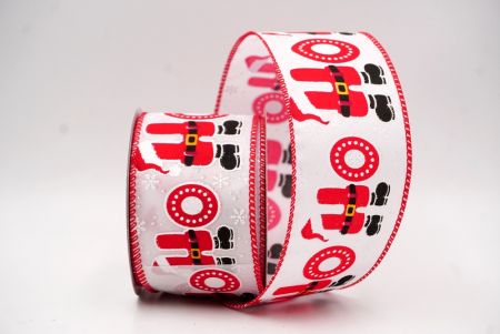 Bianco - Nastro Wired Natale di Babbo Natale HO HO HO_KF9512GC-1-7