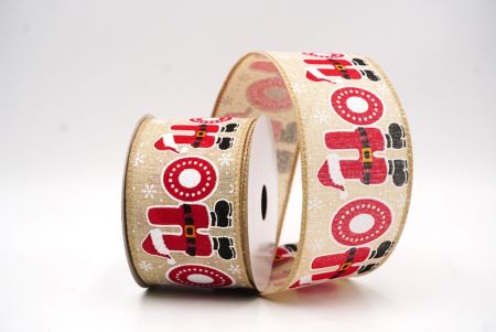 Marrone chiaro - Nastro Wired Natale di Babbo Natale HO HO HO_KF9513GC-13-183