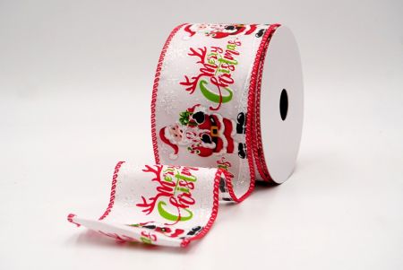 Weiß_Santa Claus Fröhliche Weihnachten Drahtband_KF9514GC-1-7