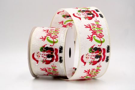 Creme_Santa Claus Fröhliche Weihnachten Drahtband_KF9514GC-2-2