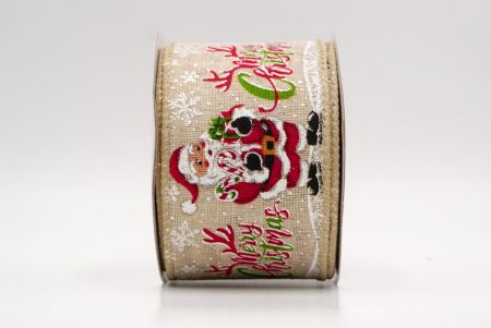 Khaki_Santa Claus Fröhliche Weihnachten Drahtband_KF9515GC-13-183