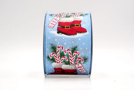 Błękitny_Buty Mikołaja i Wstążka Druciana w Kształcie Laski Cukrowej_KF9517GC-12-216