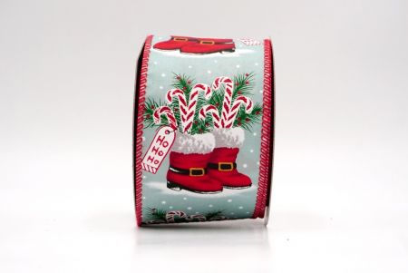 Zielony Tiffany_Buty Mikołaja i Wstążka Druciana w Kształcie Laski Cukrowej_KF9517GC-15-7