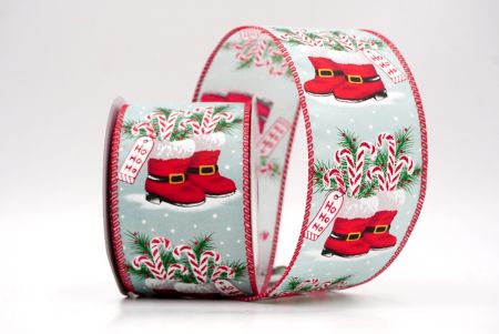 Zielony Tiffany_Buty Mikołaja i Wstążka Druciana w Kształcie Laski Cukrowej_KF9517GC-15-7